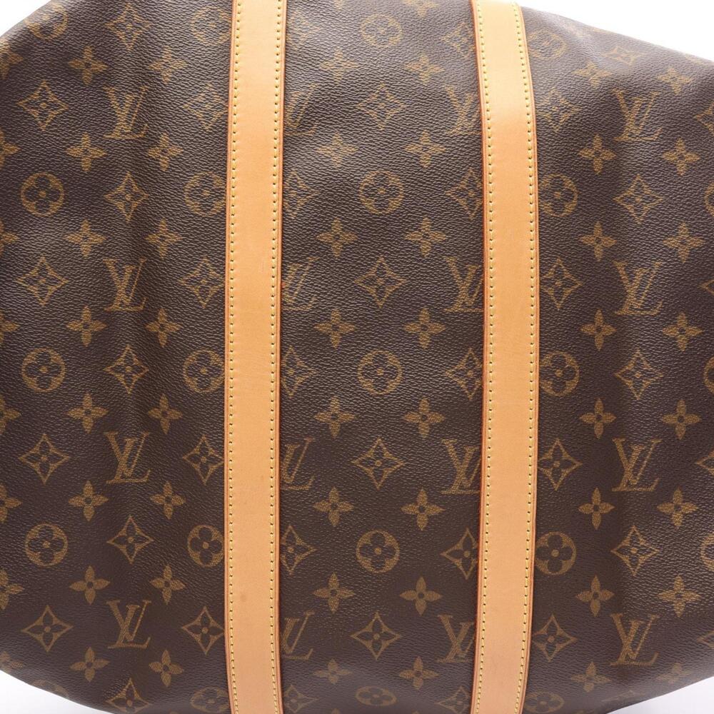 LOUIS VUITTON Brown Monogram Leather Keepall 45 Boston Bag - Picture 10 of 14